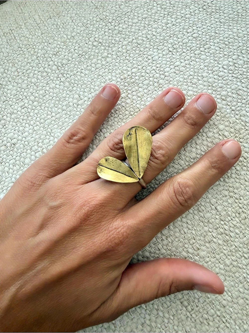Waxing Poetic Leaf Ring